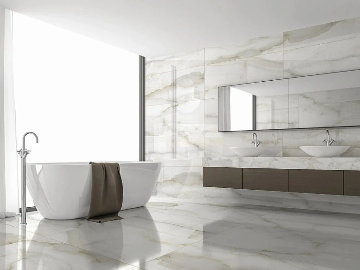 Керамогранит Global Tile Lonic 120x60 GT120603803PR белый