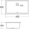 Раковина встраиваемая Orange 60см B02-600W белая глянец