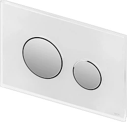 Кнопка смыва TECE Loop 9240660 белое стекло, кнопка Хром