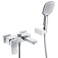Смеситель для ванны с душем Wasserkraft Aller 1061WHITE белый/хром