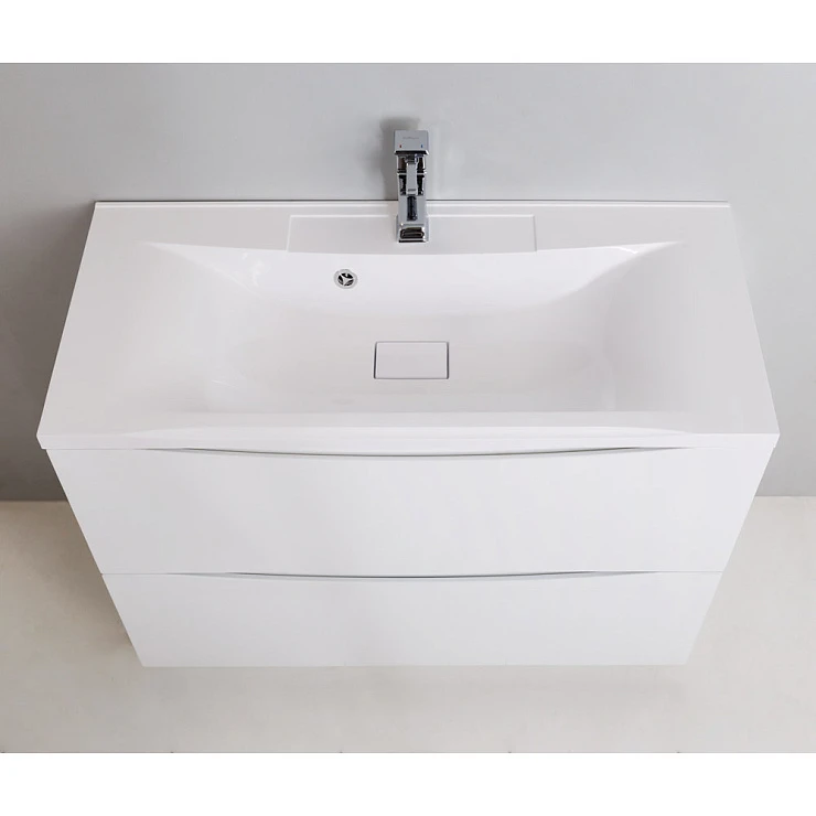 Тумба с раковиной BelBagno Marino 90 белая глянцевая