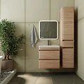 Тумба с раковиной Style Line Атлантика 60 ясень перламутр