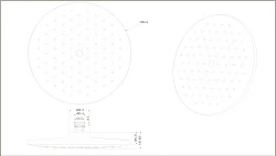 Верхний душ Bravat Built-in P70253BW-ENG черный матовый