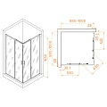 Душевой уголок RGW Passage PA-39B 100x100см 03083900-14 профиль черный, стекло прозрачное