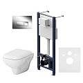 Инсталляция с унитазом и клавишей AM.PM Like IS48051.801700 белый, синий, хром