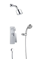 Душевой комплект Timo Helmi SX-4059/00-16SM с внутренней частью, белый / хром