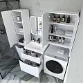 Тумба с раковиной Style Line Марелла 70 напольная, антискрейтч белый матовый