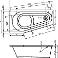 Акриловая ванна Riho Delta 150x80 B066001005 правая, белая глянцевая