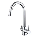Смеситель для кухни Aquatek AQ1085CR с краном для питьевой воды, хром