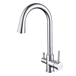 Смеситель для кухни Aquatek AQ1085CR с краном для питьевой воды, хром