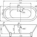Акриловая ванна BelBagno 180x80 BB21 белая глянцевая