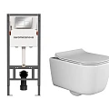 Комплект инсталляции Ceramica Nova CN121002CH с унитазом CN3005, кнопка хром глянец
