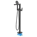 Напольный смеситель для ванны с душем Aquatek Бетта AQ1145MB с внутренней частью, матовый черный