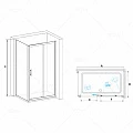 Душевой уголок RGW Passage PA-45 80x140 12084514-11 профиль хром, стекло прозрачное