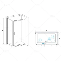 Душевой уголок RGW Passage PA-145 80x100см 020814580-11 профиль хром, стекло прозрачное