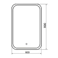 Зеркало Comforty Пион 60 00-00000700CF с подсветкой
