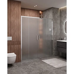 Душевая дверь в нишу Cezares Molveno 180см MOLVENO-BF-2-180-P-Cr профиль хром, стекло текстурное