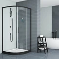 Душевой уголок Bravat Blackline 90x90см BS090.1201B профиль черный, стекло прозрачное