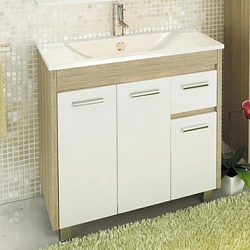 Тумба с раковиной Comforty Тулуза 90 00004152036CF сосна лоредо
