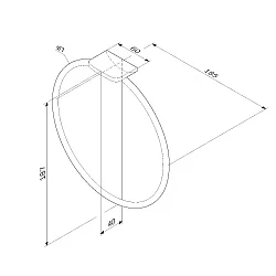 Полотенцедержатель AM.PM Inspire 2.0 A50A34422 черный матовый