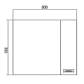 Зеркало-шкаф Aquaton Диор 80 1A168002DR01R белый