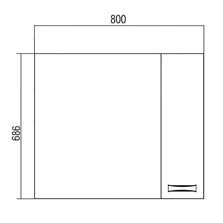Зеркало-шкаф Aquaton Диор 80 1A168002DR01R белый