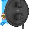 Смеситель для ванны с душем Aquatek Классик AQ1546MB с внутренней частью, матовый черный