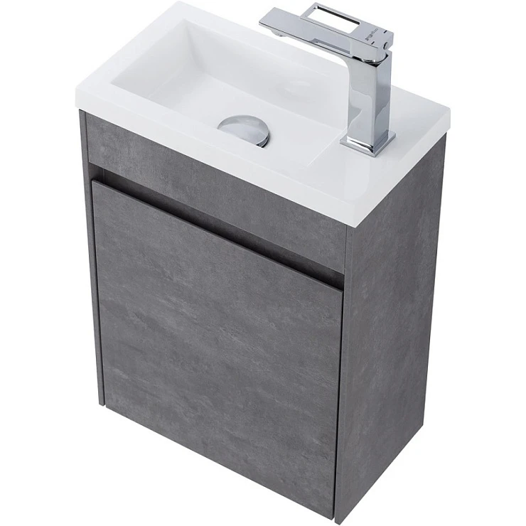 Тумба с раковиной BelBagno Pietra Mini 40 R цемент матовый