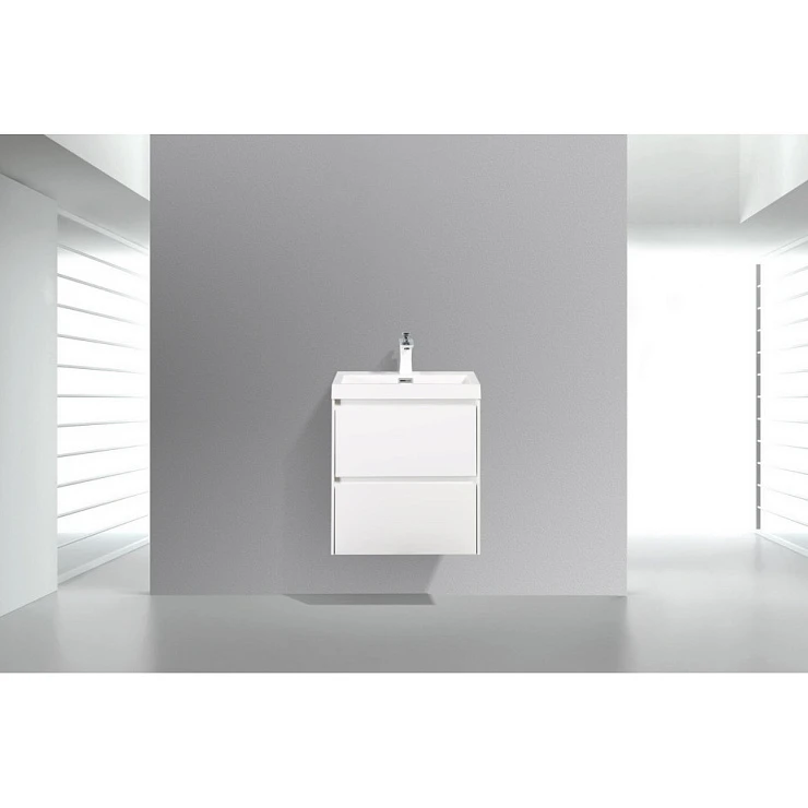 Тумба с раковиной BelBagno Pietra Mini 50 белая глянцевая
