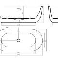 Акриловая ванна BelBagno BB706-1700-770 170x75 см BB706-1700-770 белая глянцевая