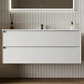 Тумба с раковиной Sancos Cento 120 белая глянцевая