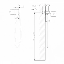 Гигиенический душ Abber Daheim AF8226G золото матовое