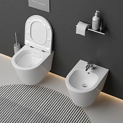 Биде подвесное Ceramica Nova Forma CN3012 белый глянец