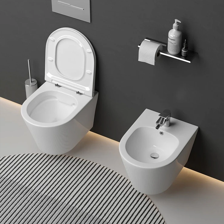 Биде подвесное Ceramica Nova Forma CN3012 белый глянец