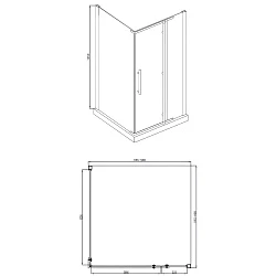 Душевой уголок Bravat Blackline 90x90см BS090.3113A профиль черный, стекло прозрачное