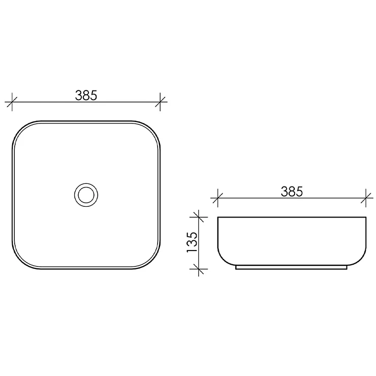 Раковина накладная Ceramica Nova Element CN6012 белая глянцевая