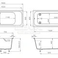 Ванна из искусственного камня Salini ORLANDA 160x70 встраиваемая 102015GRF белая глянцевая