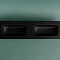 Раковина двойная встраиваемая Ceramica Nova Grace 160 см CN7023MB черная матовая