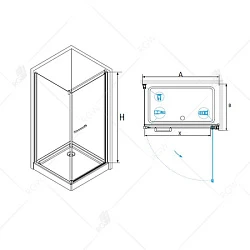 Душевой уголок RGW Passage PA-48 70х80см 04084878-11 профиль хром, стекло прозрачное