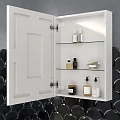 Зеркальный шкаф для ванной комнаты SANCOS Cube 600х140х800 с подсветкой CU600