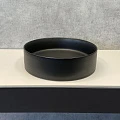 Тумба с раковиной Comforty Кёльн 90-1 дуб темный, раковина 9110 MB черная матовая