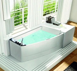Акриловая ванна Orans 170x120 с гидромассажем OLS-BT-65100 R белая глянцевая