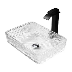 Раковина накладная ABBER Glas AK2312 прозрачная