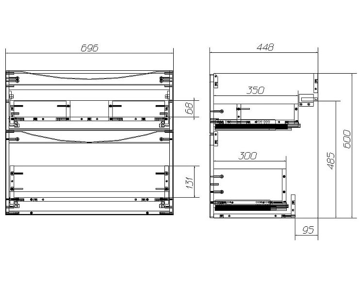 Тумба под раковину BelBagno Marino 70 MARINO-H60-700-2C-SO-BL-P белая глянцевая