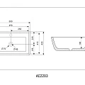 Раковина накладная ABBER Rechteck AC2203MSB синяя матовая