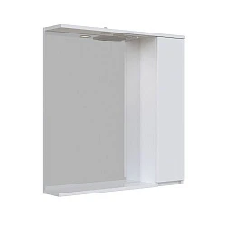 Зеркальный шкаф подвесной SanStar Квадро 80 для ванной комнаты белый