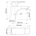 Смеситель для раковины Wasserkraft Salm 2703 хром