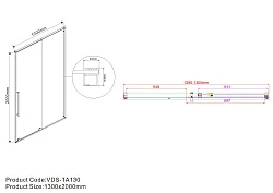 Душевая дверь Vincea VPS-1A130CL хром