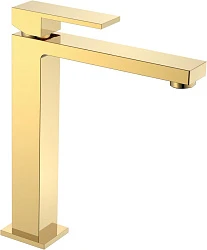 Смеситель для раковины Boheme Qubic 472-G золото глянец
