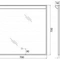 Зеркало BelBagno Uno 70 SPC-UNO-700-700-TCH с подсветкой